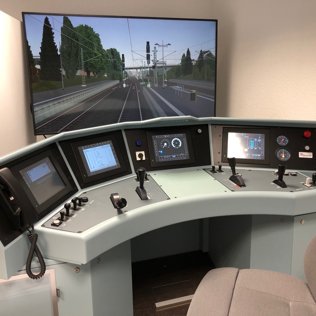 Foto des Fahrsimulators der RheinCargo